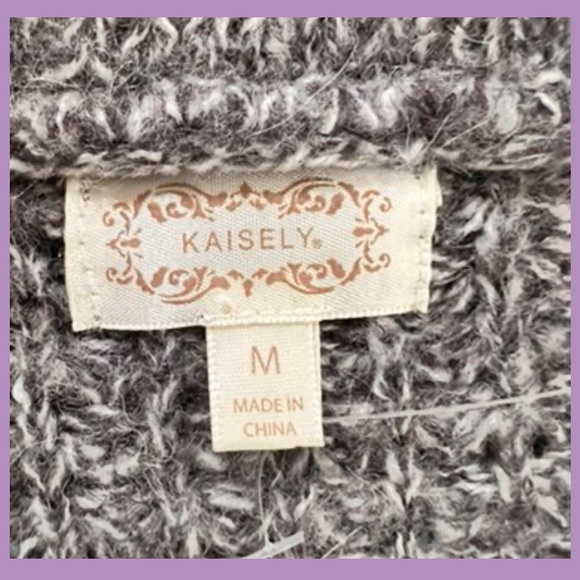 BRAND NEW! Kaisely size Medium lavender/grey cap sleeve knit sweater vest. - Picture 8 of 8
